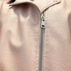 Perfect for spring 3X ladies vegan leather jacket